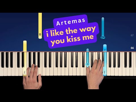 Artemas - i like the way you kiss me - Easy Piano Tutorial