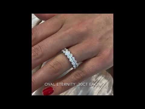 5.5 ct Oval Diamond Eternity Band