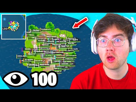 I Got 100 Players To Land at Loot Lake in OG Fortnite (did he cheat?)