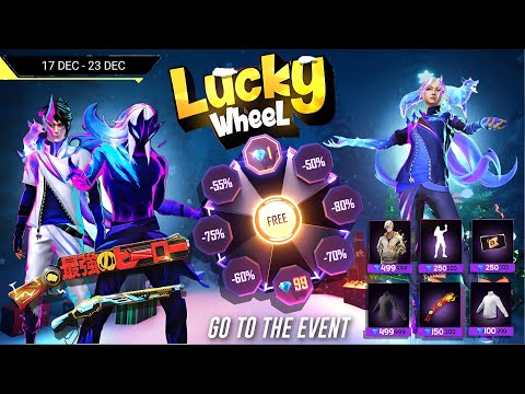 Lucky Wheel Discount Event Free Fire 😮💥| m1887 skin event | free fire new event | ff new event