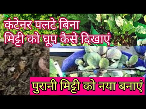 बिना कंटेनर पलटे मिट्टी को धूप कैसे दिखाएं। how we recharge old garden soil