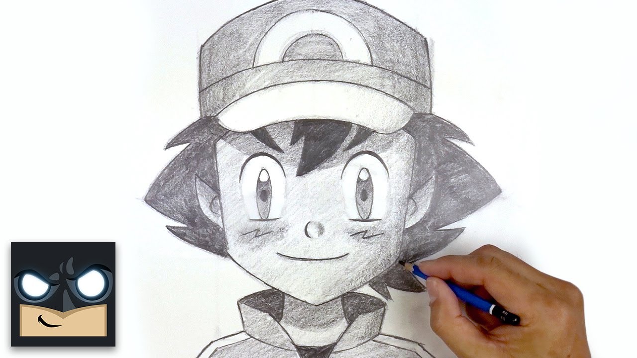How To Draw Ash Ketchum - Pokemon - Sketch Sunday Tutorial