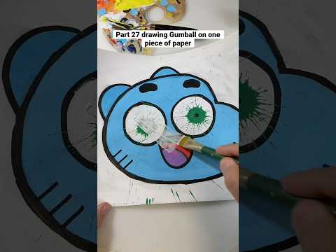 Drawing gumball until paper breaks (part 26) #posca  #art  #painting  #artist