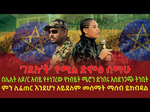 ‘ገደሉ’ት’ የሚል ድምፅ ሰማሁ| በሌሊት ለዶ/ር አብይ የተነገረው የነብይት ሜሮን ድንበሩ አስደንጋጭ ትንቢት | ምን ሊፈጠር እንደሆነ አይደለም መስማት ማሰብ