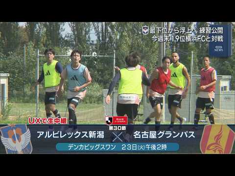 【サッカーJ1｜アルビ】最下位から浮上へ練習公開 今週末に19位横浜FCと対戦【新潟】UXニュース9月16日OA