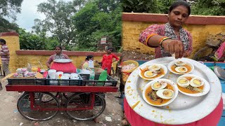 Hardworking Lady’s Popular Ghugni & Boiled Egg Stall in Kolkata | Indian Street Food