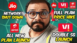 Jio Bad News Network STOP, Jio airtel and VI Price hike again, Bharti Airtel new plans || Telco News