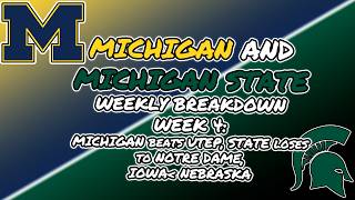 MICHIGAN AND MSU WEEKLY BREAKDOWN WEEK 4: MICHIGAN BEATS UTEP, MSU LOSES TO ND, IOWA, NEBRASKA