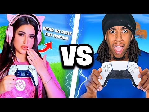 La MEILLEURE JOUEUSE manette de TikTok m'a PROVOQUÉ en 1v1 (elle m'a SURPRIS) 😂