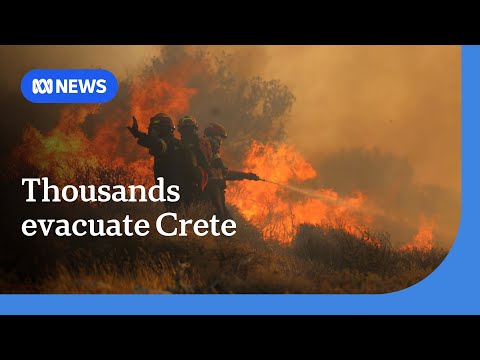 YouTube video thumbnail: Thousands Evacuate as Major Fire Threatens Greek Island of Crete
