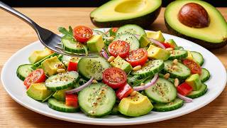 Few People Know This Salad! Delicious Avocado & Cucumber Recipe in 5 Minutes!