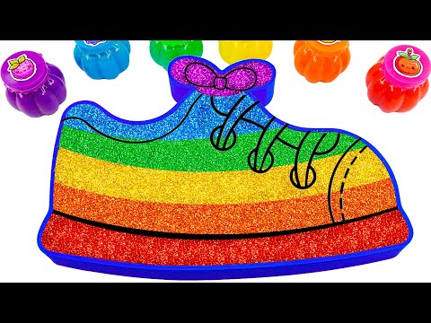 Mixing All My Slime l How To Make Rainbow Sneakers Bathtub With Glitter Slime ASMR | By YoYo