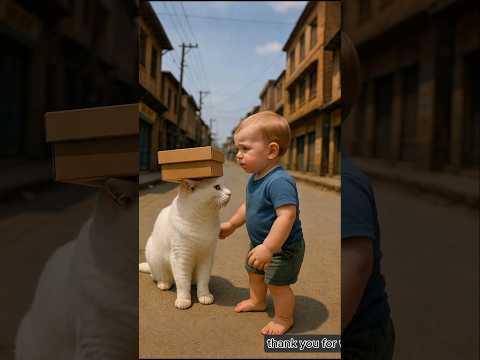 small baby rio and cat heartouching story #shoerts #animation  #animahal