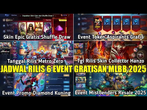 JADWAL RILIS 6 EVENT GRATISAN MLBB 2025! PROMO DIAMOND, TOKEN ASPIRANTS, MISTBENDERS, METRO ZERO