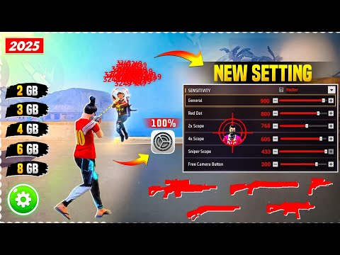 All Gun Headshot Sensitivity Setting After New OB49 Update | Free Fire Max Auto Headshot Sensitivity