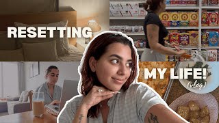 routine reset vlog | cooking, grocery haul, decluttering & more!