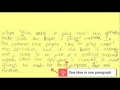 Water Conservation and Writing Skills