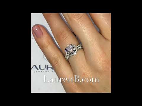 2.21 ct Round Diamond Hidden Halo Ring