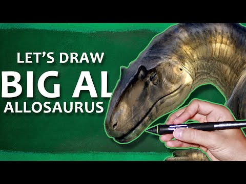 Art Process: "The Last Hour" | Big Al the Allosaurus | Dinosaur Art Process Video Time-lapse