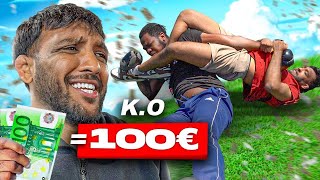 100€ SI TU ME METS K.O (BOXE VS JJB) : je ne rend pas les coups #4 | TASAWAR ATO