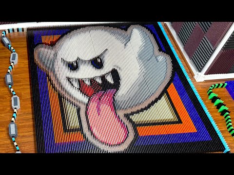 Boo from Super Mario Bros in 22,781 Dominoes!