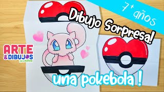 Como dibujar UNA POKEBOLA | DIBUJO SORPRESA |  Arte y Dibujos para Niños