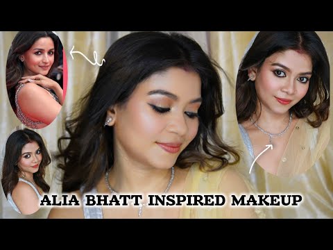 *ALIA BHATT* cannes 2025 INSPIRED LOOK। SUMMER SPECIAL SIMPLE SWEATEPROOF PARTY MAKEUP in bengali
