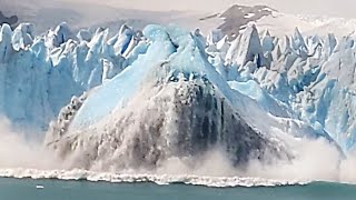 HUGE GLACIER COLLAPSE - caught on video