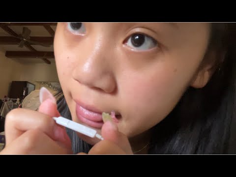 ASMR up close tongue swirls, flutters and mouth sounds with Apple mic