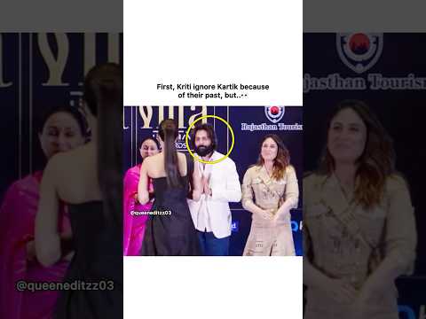 Kriti and Madhuri both ignored Kartik Aaryan ๐ #kartikaaryan #kritisanon #bollywood #shorts
