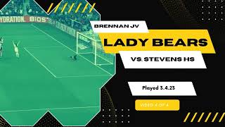 Brennan Lady Bears JV Soccer vs Stevens.  Played 3.4.23 Video 4 of 4