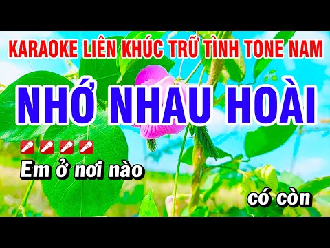 Karaoke Liên Khúc Trữ Tình Tone NAM Nhạc Sống Dễ Hát – Nhớ Nhau Hoài | Hoài Phong Organ