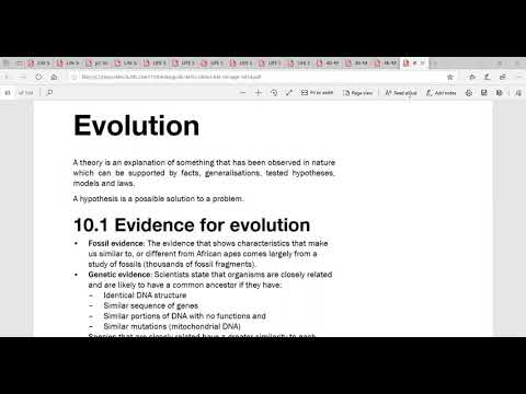 Evolution Evidence Grade 12 Life Science