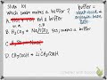 Buffer Solutions and Their Components