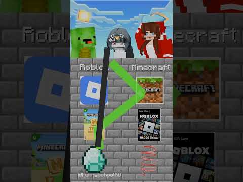 JJ Draw Roblox or Minecraft - MAIZEN Minecraft Animation #shorts #minecraftanimation