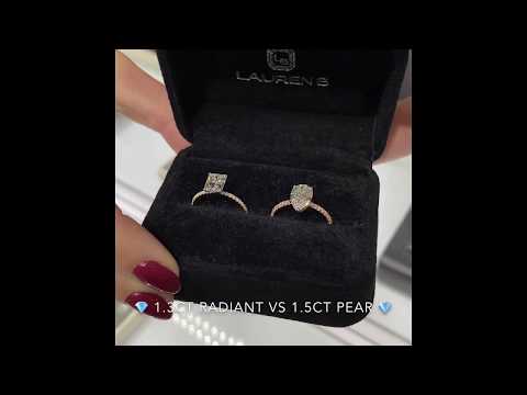 Radiant VS Pear Shape: 1.3 ct Engagement Rings