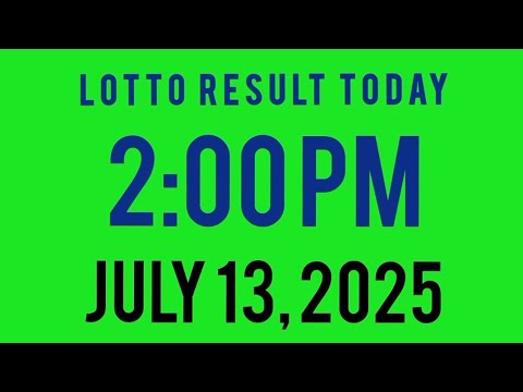 Lotto Result Today 2pm draw July 13, 2025 ez2 swertres 2d 3d pcso