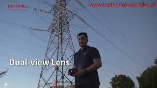 Kamera termowizyjna Fotric P | Inspekcja linii energetycznych z Dual View (podwójnym obiektywem)