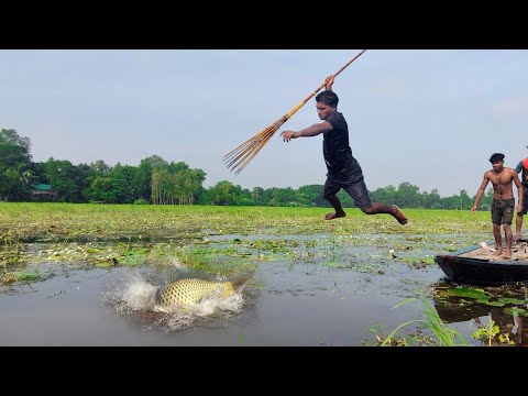 New Fishing Technique| Top boat fishing video |Unbelievable Fishing In Small River | #amazing #fish