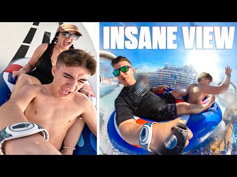 FAMILY'S FIRST TIME ON CRUISE SHIP WATER COASTER!