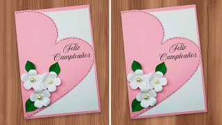 🌺Como hacer una tarjeta de cumpleaños hecha a mano |  Beautiful Handmade Birthday card