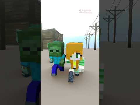 Herobrine Thor  fights the entity Thanos - the end  - Baby zombie mincraft animation