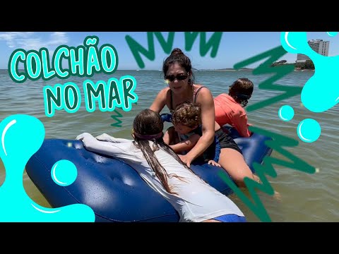 COLCHÃO INFLÁVEL VIROU BARCO NO MAR