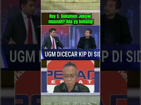 TUDUHAN KERAS ROY SURYO: Dokumen Jokowi Dimusnahkan? 'ADA YANG BOHONG!'