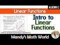 Graphing and Characteristics of Linear Functions