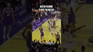 LeBron beats the shot clock for THREE 🎯 #NBA #Lakers