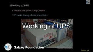 Working of UPS