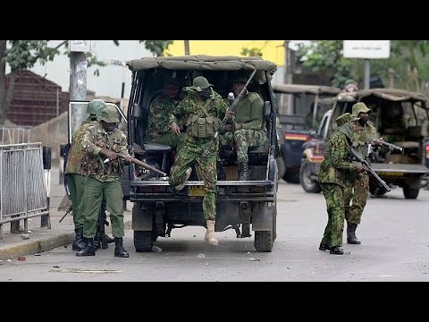 YouTube video thumbnail: Fearing Protests, Kenyan Authorities Barricade Capital