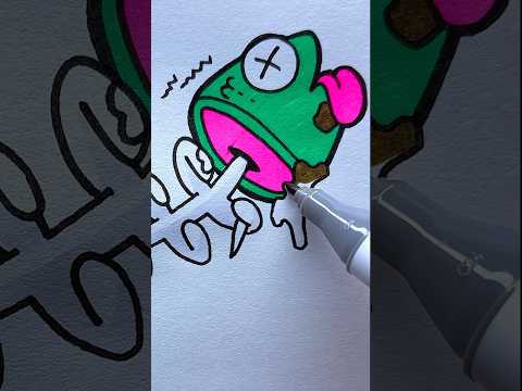 The Skeleton fish coloring for kids #shorts #fish