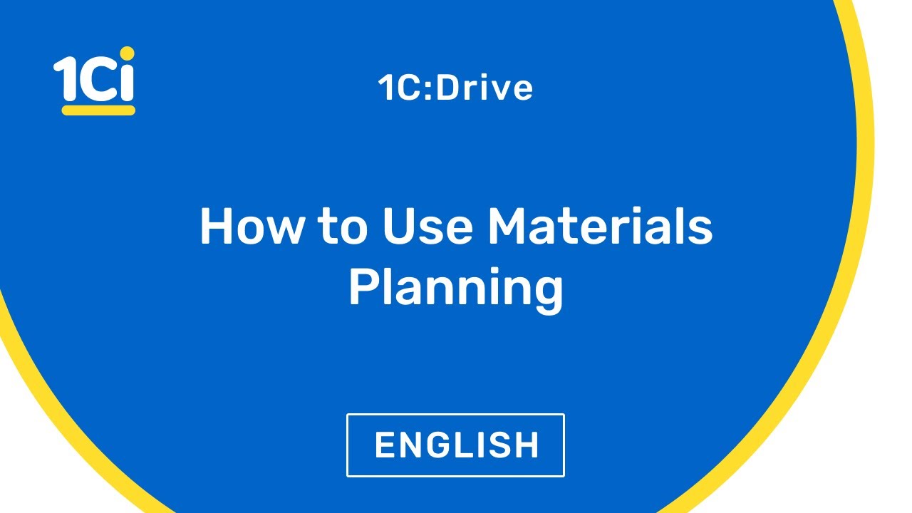 How to Use Materials Planning in 1C:Drive ERP | 08.09.2021

In this video, you will see how to analyze the demand for materials and components required for production and create Purchase ...